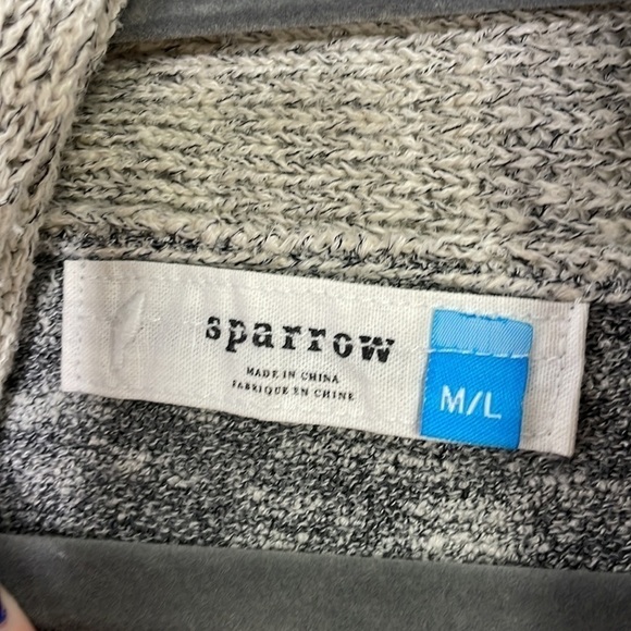 Anthropologie Sparrow heather gray sleeveless twist back cardigan - Picture 3 of 7